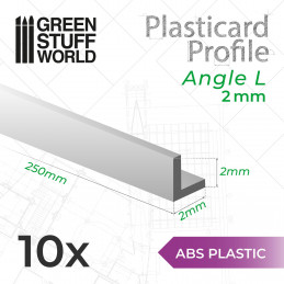 Perfil Plasticard ANGULO-L 2 mm Otros Perfiles