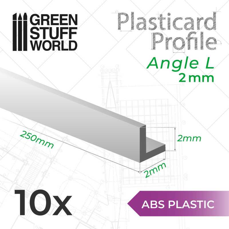 ASA Polystyrol-Profile WINKELPROFIL Plastikcard 2 mm | andere Profile