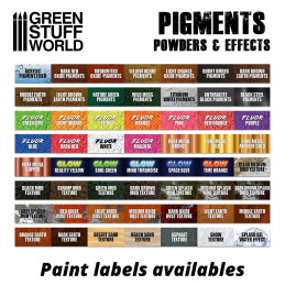 Présentoir de Pigments GSW - Pigments, Poudres, Textures et Effets | Expositeur Métal pour Peintures