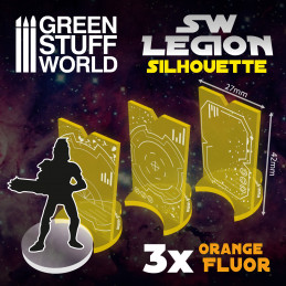 SW Legion Silhouette - Fluor Orange | Marker und Spiel Lineale