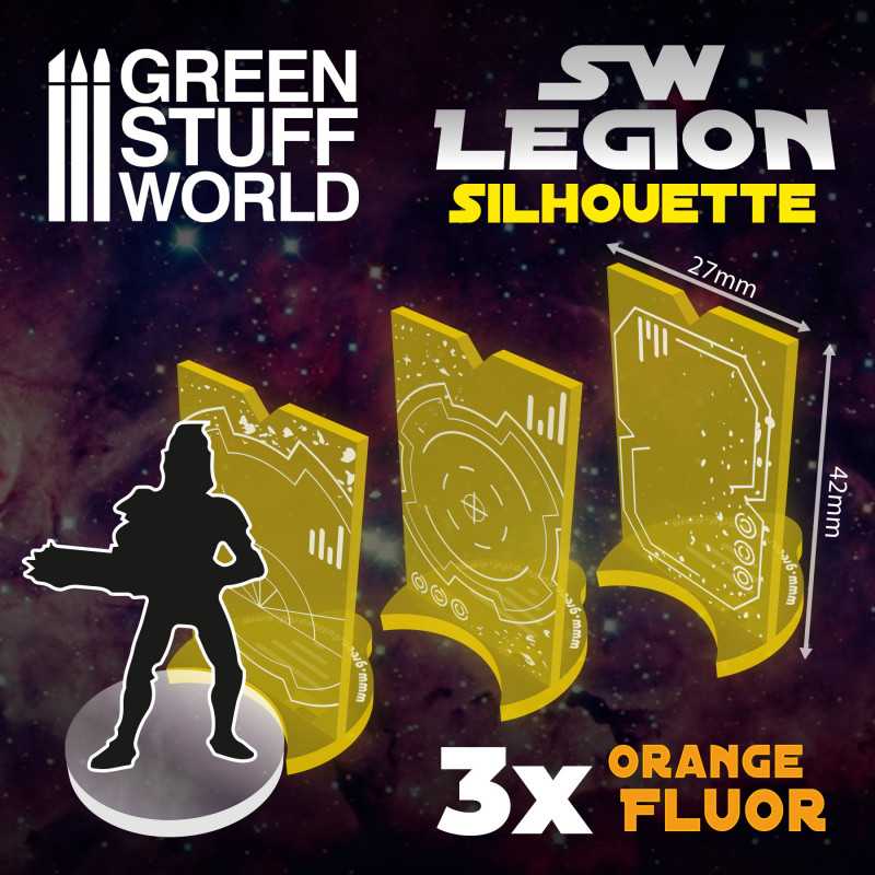 Sagome Silhouette Star Wars Legion - Arancione Fluor | Segnalini e Righelli