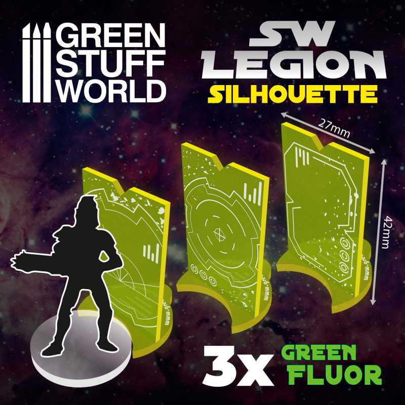 Sagome Silhouette Star Wars Legion - Verde Fluor | Segnalini e Righelli
