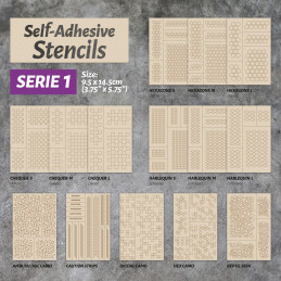 Self-adhesive stencils - Chequer M - 6mm | Adhesive stencils