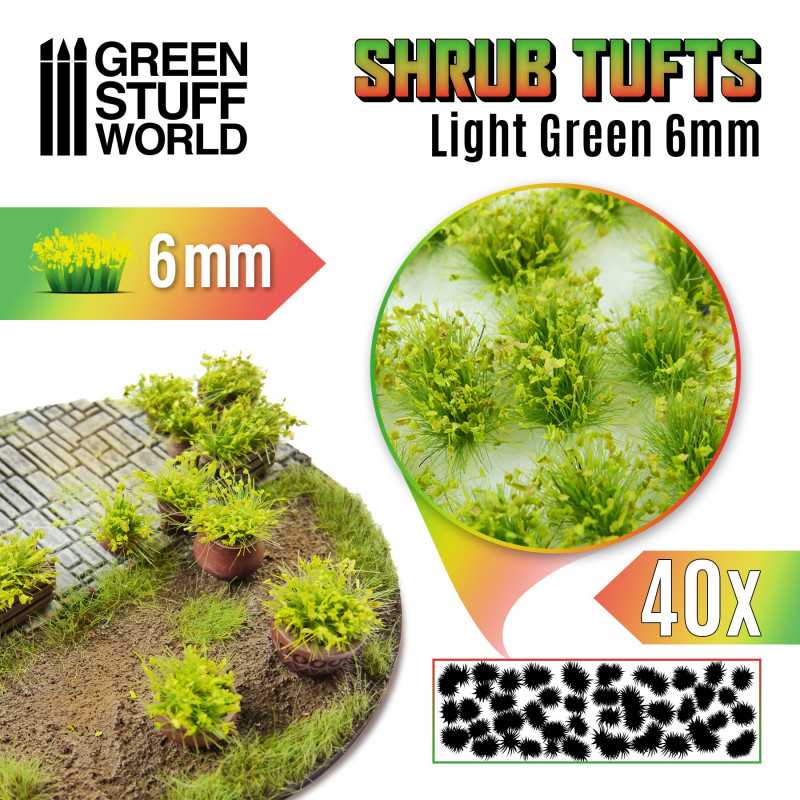 Shrubs TUFTS - 6mm self-adhesive - LIGHT GREEN