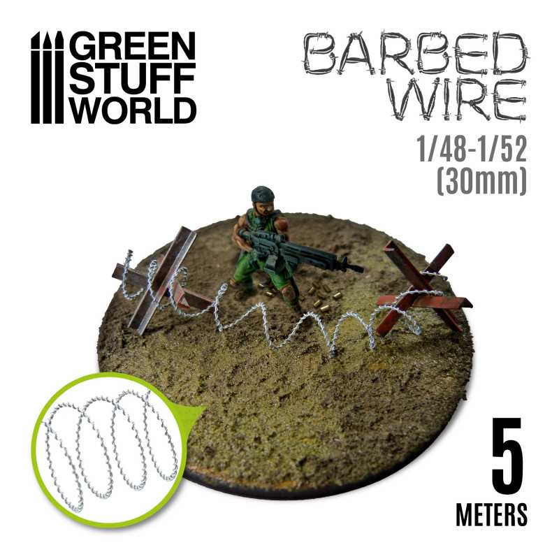 simulated BARBED WIRE - 1/48-1/52 (30mm) | Barbed wire simulated BARBED WIRE - 1/48-1/52 (30mm) | Barbed wire