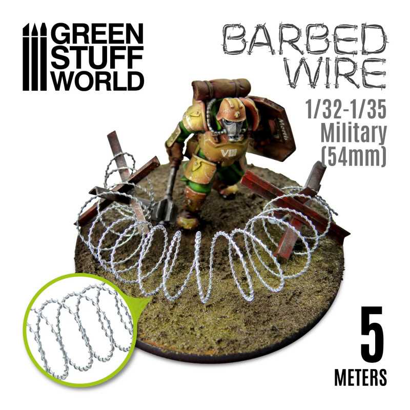 Stacheldraht - Barbed Wire - 1/32-1/35 Militär (54mm)