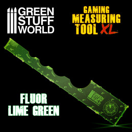 Mesureur Gaming - Vert Fluor Lime 12 pouces | Marqueurs et règles du jeu