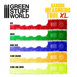 Gaming-Messwerkzeug - Grün 12 Zoll | Marker und Spiel Lineale