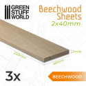 Beechwood sheet 2x40x250mm