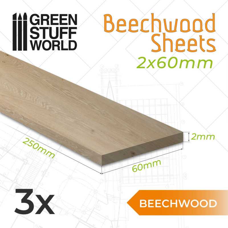 Buche-Holzlaminat 2x60x250mm | Holzplatten Buche-Holzlaminat 2x60x250mm | Holzplatten