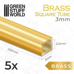 Square Brass Tubes 3mm | Brass