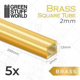 Square Brass Tubes 2mm | Brass