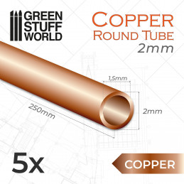 Round Copper tube 2mm