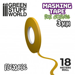 Flexible Masking Tape - 3mm | Masking tape for curves