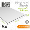 Glatte Plasticard 0'25 mm - 5 platten