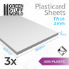 ABS Plasticard A4 - 2mm COMBOx3 sheets