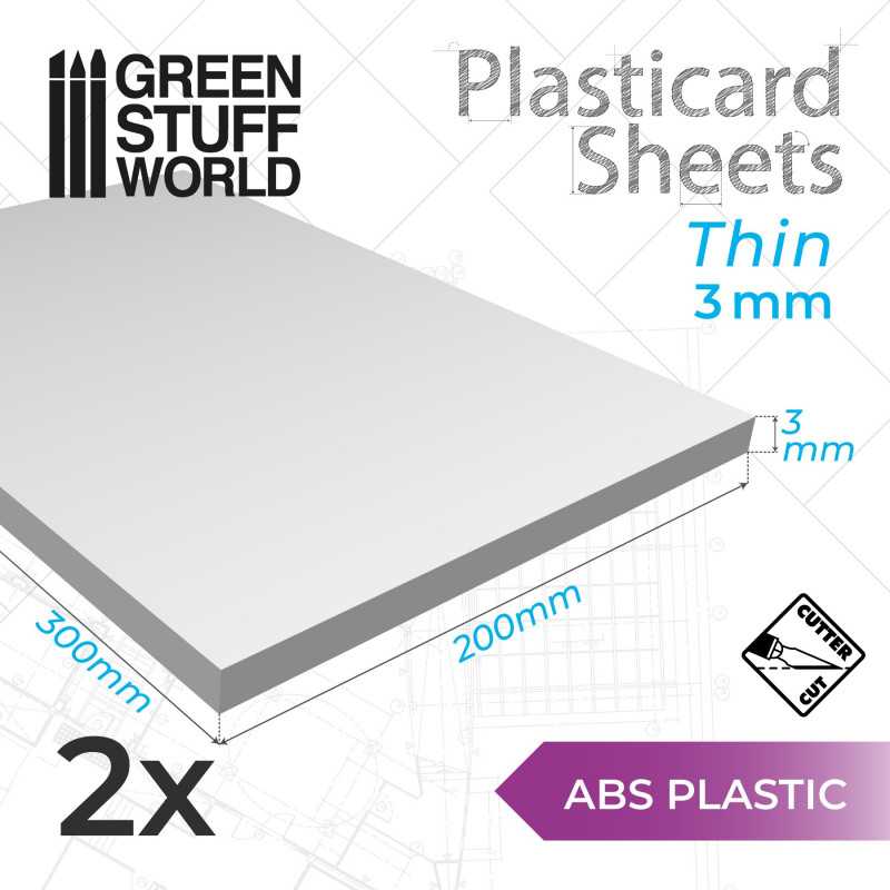 Plancha Plasticard 3 mm - COMBOx2 planchas Planchas Lisas