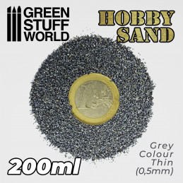 Feiner Modellbausand - Dunkelgrau 200ml | Modellbau Sand