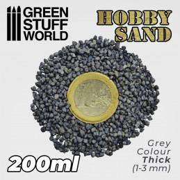 Grober Modellbausand - Dunkelgrau 200ml | Modellbau Sand