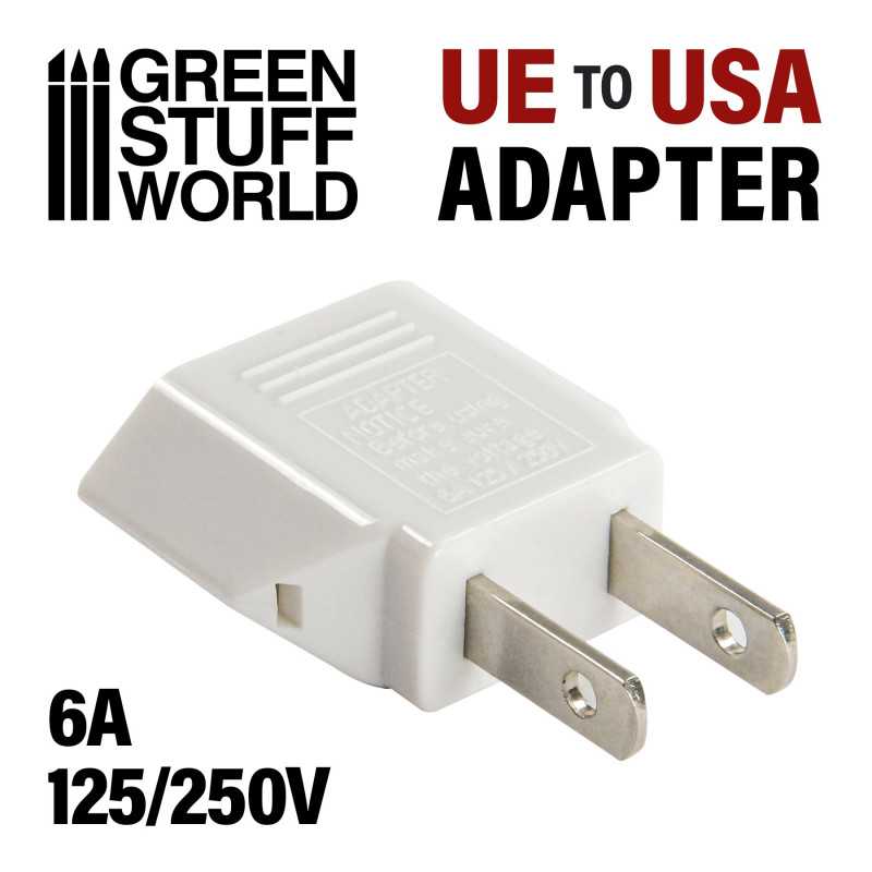 Geplooid accent Op en neer gaan ▷ EU-USA plug adapter WHITE | - GSW
