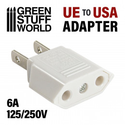 Adaptador enchufe UE-USA Blanco Adaptador de enchufe