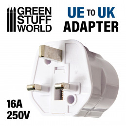 Adaptateur de prise UE-UK Blanc | Adaptateur de prise