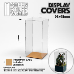 Acryl-Display-Abdeckungen 95x95mm (22cm hoch)