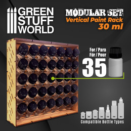 Modular Paint Rack - VERTICAL 30ml | MDF Wood Displays