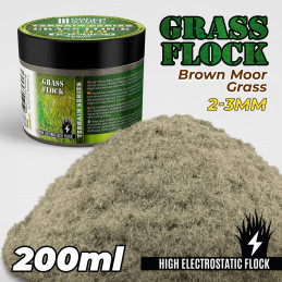 Static Grass Flock 2-3mm - Brown Moor Grass - 200 ml | 2-3mm static grass