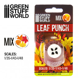 Miniature Leaf Punch RED | Medium 1/35-1/43-1/48