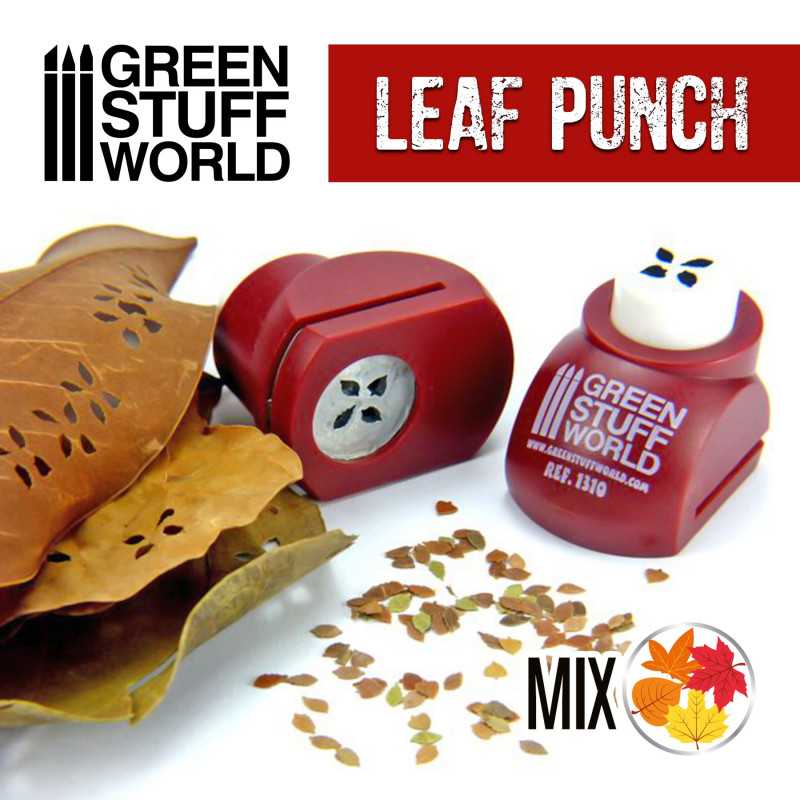 Miniature Leaf Punch RED | Medium 1/35-1/43-1/48