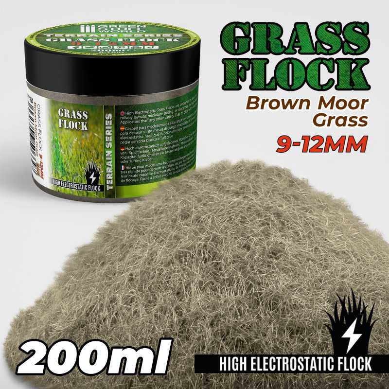 Static Grass Flock 9-12mm - Brown Moor Grass - 200 ml | 9-12mm static grass