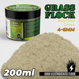 Cesped Electrostatico 4-6mm - HAYFIELD GRASS - 200ml Cesped 4-6 mm