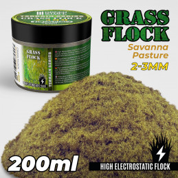 Static Grass Flock 2-3mm - SAVANNA PASTURE - 200 ml | 2-3mm static grass