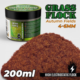 Static Grass Flock 4-6mm - AUTUMN FIELDS - 200 ml | 4-6 mm static grass