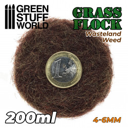 Static Grass Flock 4-6mm - WASTELAND WEED - 200 ml | 4-6 mm static grass