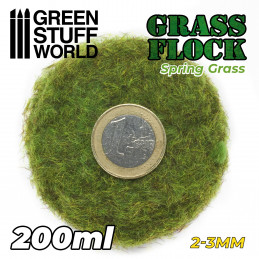Static Grass Flock 2-3mm - SPRING GRASS - 200 ml | 2-3mm static grass
