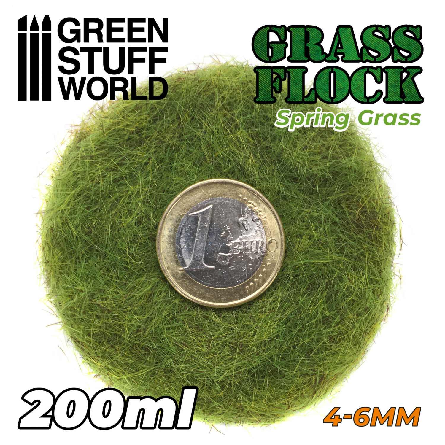 Static Grass Flock 4-6mm - SPRING GRASS - 200 ml | 4-6 mm static grass