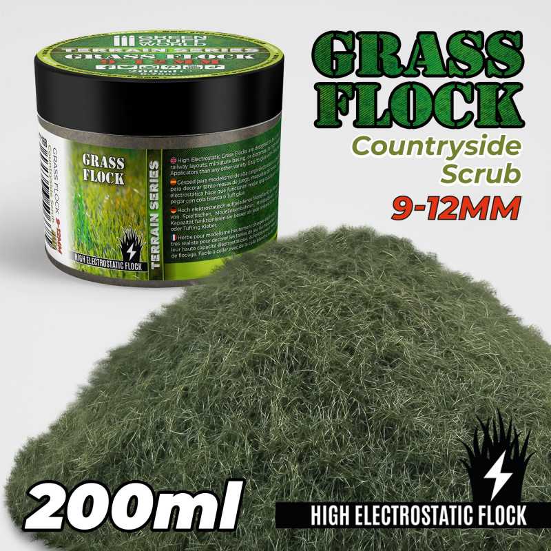 Static Grass Flock 9-12mm - COUNTRYSIDE SCRUB - 200 ml