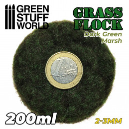 Cesped Electrostatico 2-3mm - DARK GREEN MARSH - 200ml Cesped 2-3 mm