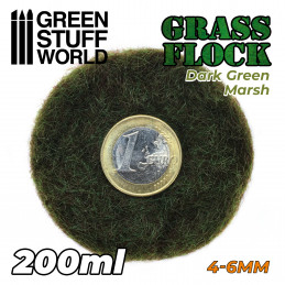 Cesped Electrostatico 4-6mm - DARK GREEN MARSH - 200ml Cesped 4-6 mm