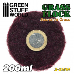 Static Grass Flock 2-3mm - SCORCHED BROWN - 200 ml | 2-3mm static grass