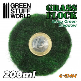 Cesped Electrostatico 4-6mm - DEEP GREEN MEADOW - 200ml Cesped 4-6 mm