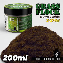 Static Grass Flock 2-3mm - BURNT FIELDS - 200 ml | 2-3mm static grass