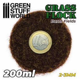 Static Grass Flock 2-3mm - BURNT FIELDS - 200 ml | 2-3mm static grass