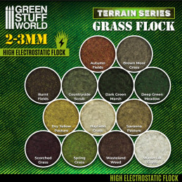 Static Grass Flock 2-3mm - DRY YELLOW PASTURE - 200 ml | 2-3mm static grass