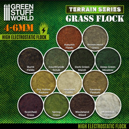 Static Grass Flock 4-6mm - HAYFIELD GRASS - 200 ml | 4-6 mm static grass