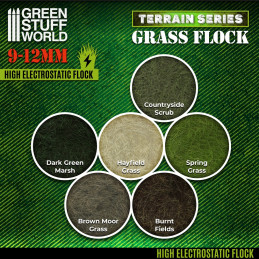 Static Grass Flock 9-12mm - Brown Moor Grass - 200 ml | 9-12mm static grass