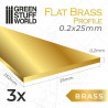 Flat Brass Profile 0.2 x 25mm