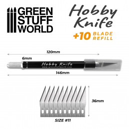 Profesisonal Metal HOBBY KNIFE with spare blades
